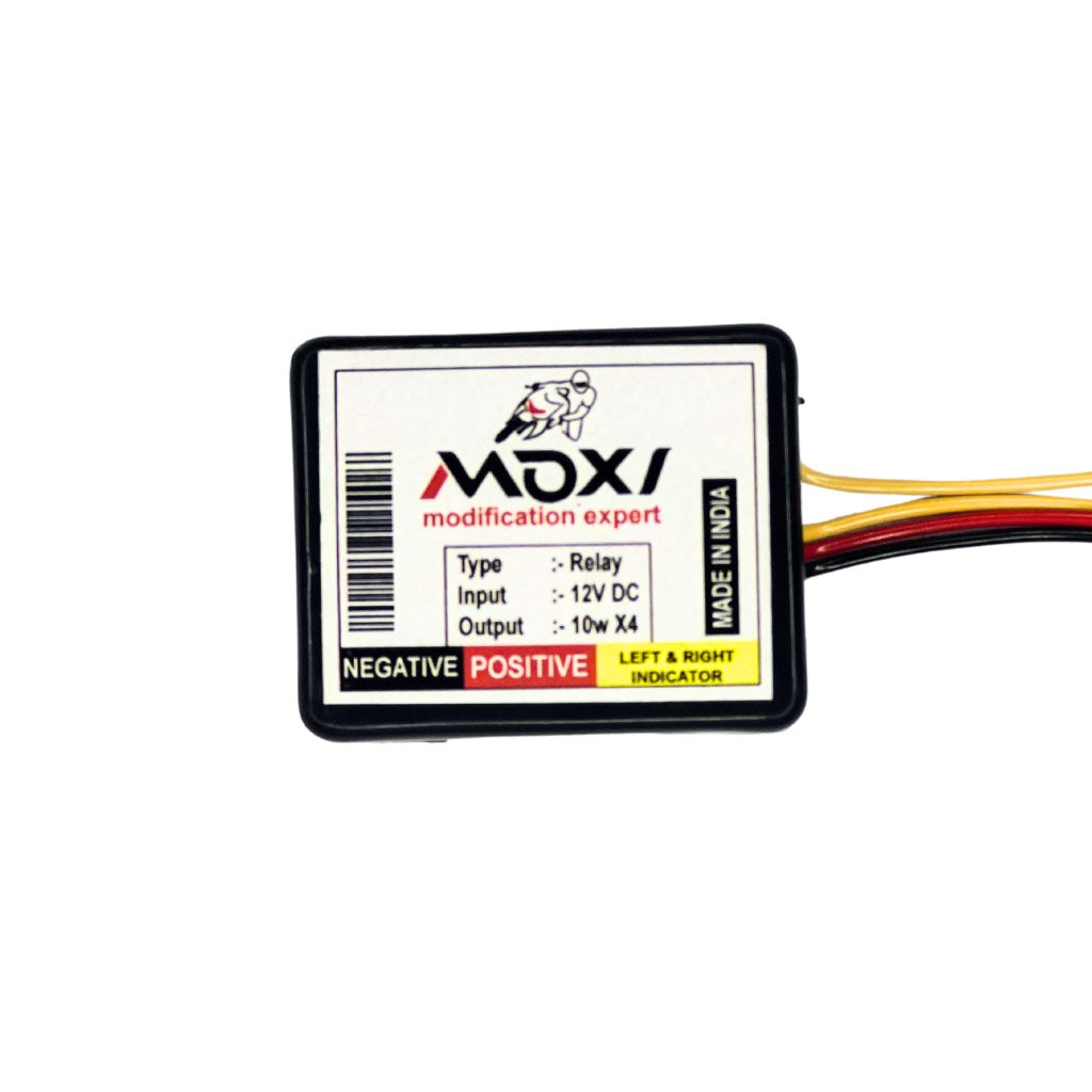MOXI HAZARD SQUARE SHAPE, WHITE STICKER 12V DC