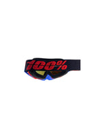 Goggles with nose protection for motocross helmets in red/blue color, designed to provide clear vision, shield from debris, and offer added safety and style during off-road riding.