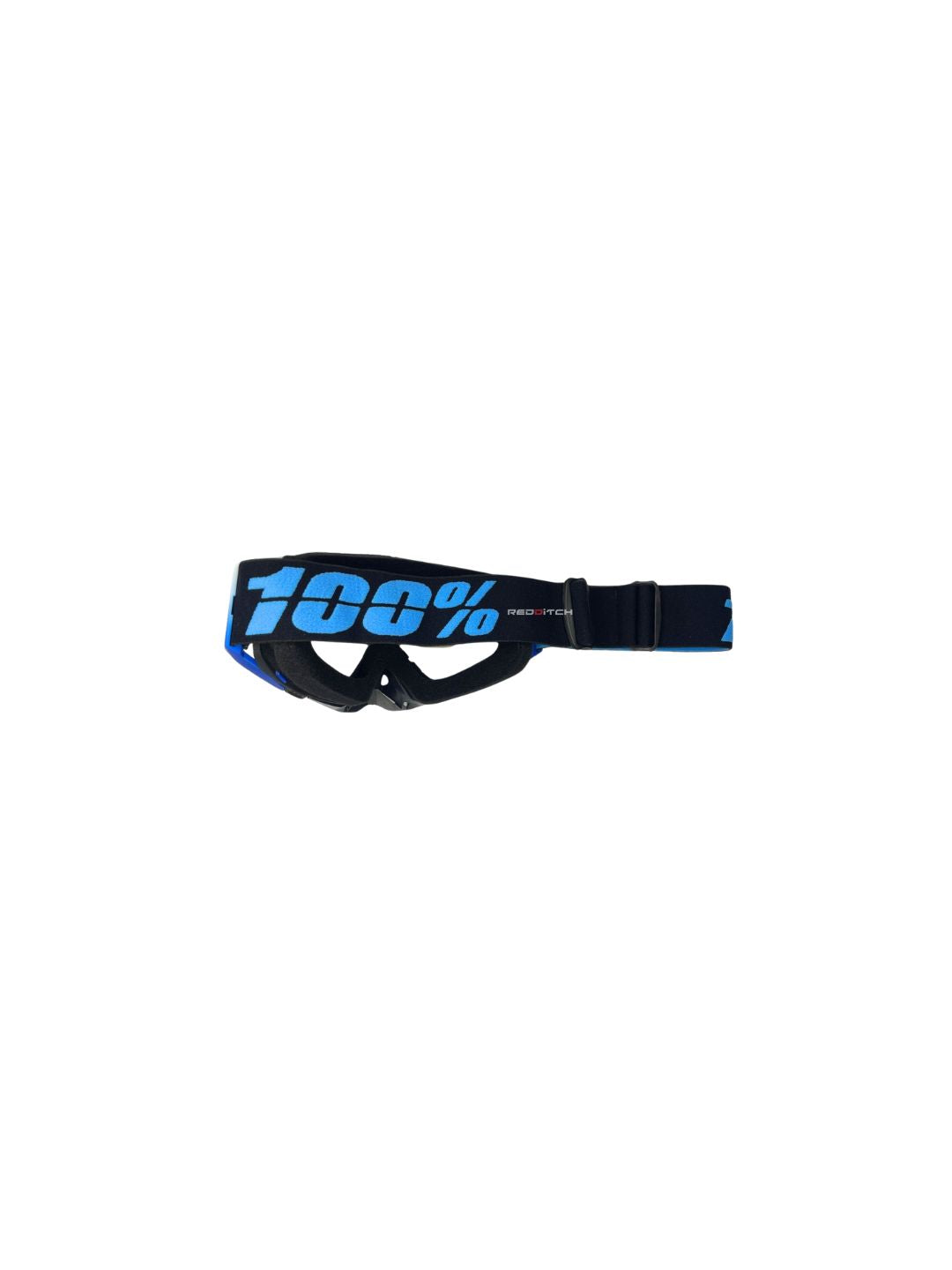 Goggles with nose protection for motocross helmets in black/blue color, designed to provide clear vision, shield from debris, and offer added safety and style during off-road riding.