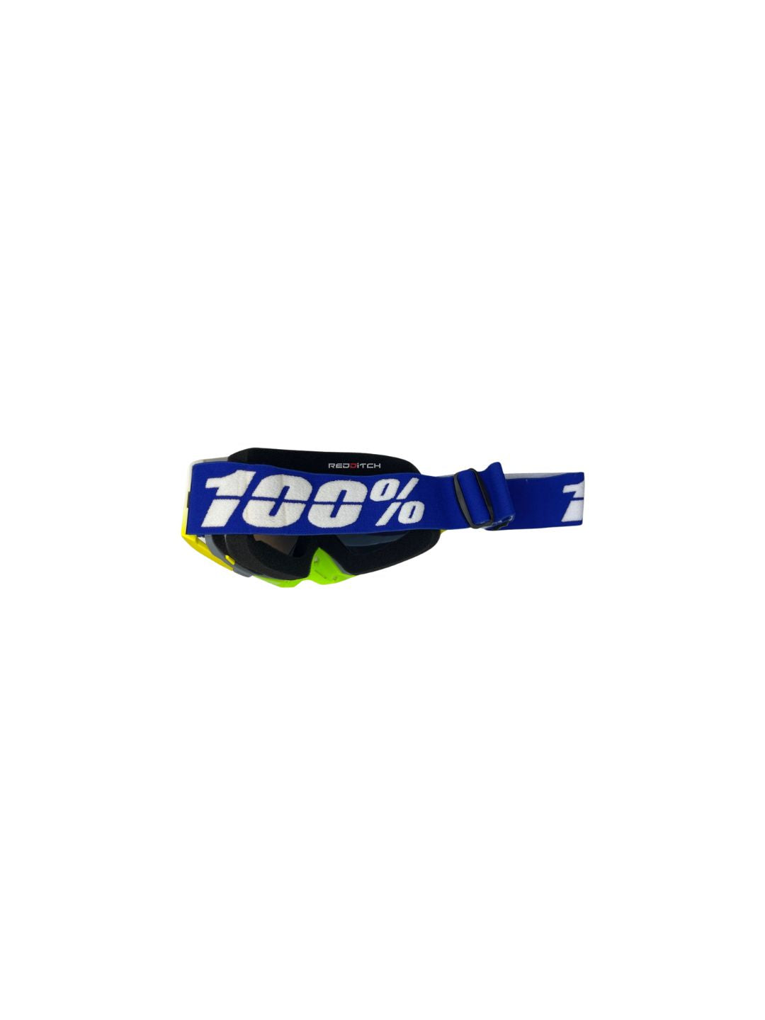 Goggles with nose protection for motocross helmets in green/blue color, designed to provide clear vision, shield from debris, and offer added safety and style during off-road riding.