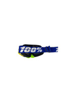 Goggles with nose protection for motocross helmets in green/blue color, designed to provide clear vision, shield from debris, and offer added safety and style during off-road riding.