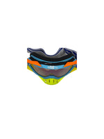 Goggles with nose protection for motocross helmets in yellow/blue color, designed to provide clear vision, shield from debris, and offer added safety and style during off-road riding.
