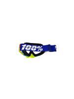 Goggles with nose protection for motocross helmets in yellow/blue color, designed to provide clear vision, shield from debris, and offer added safety and style during off-road riding.