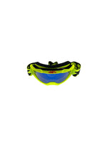 Goggles with nose protection for motocross helmets in green/black color, designed to provide clear vision, shield from debris, and offer added safety and style during off-road riding.