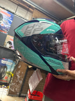 DRIFTER D6 REBELLION BLUE TURQUOISE N1 BLUE – Premium motorcycle helmet with a striking blue and turquoise design. Provides superior protection, comfort, and a secure fit for every ride. Available at the **best helmet shop in India**.
