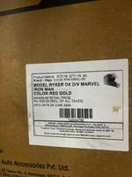 The Vega Ryker DX DV Marvel Iron Man helmet brings superhero flair to your rides. Featuring a dynamic Iron Man design, it offers double-visor functionality, superior ventilation, and a durable build for safety and style. A must-have for Marvel fans on the move!