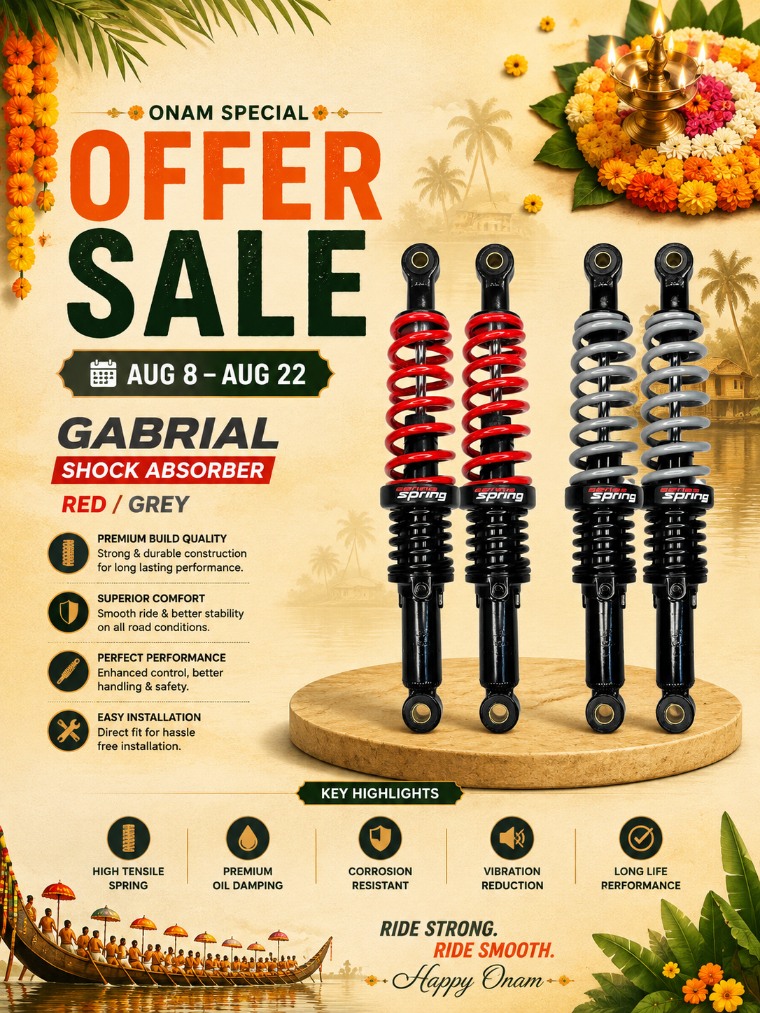 GABRIAL SHOCK ABSORBARRED/GREY
