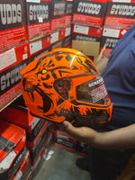 STUDDS DRIFTER D2 ORANGE N9 BLACK – Premium full-face motorcycle helmet with a bold orange and black design. Ensures superior protection, comfort, and a secure fit for every ride. Available at the **best helmet shop in India**.