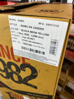 Vega Sonic DX Legend Black Neon Yellow Helmet offers a bold design with superior comfort and protection for riders.