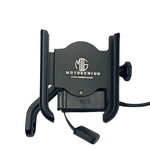 METAL MOBILE HOLDER WITH USB (mirror fitting)