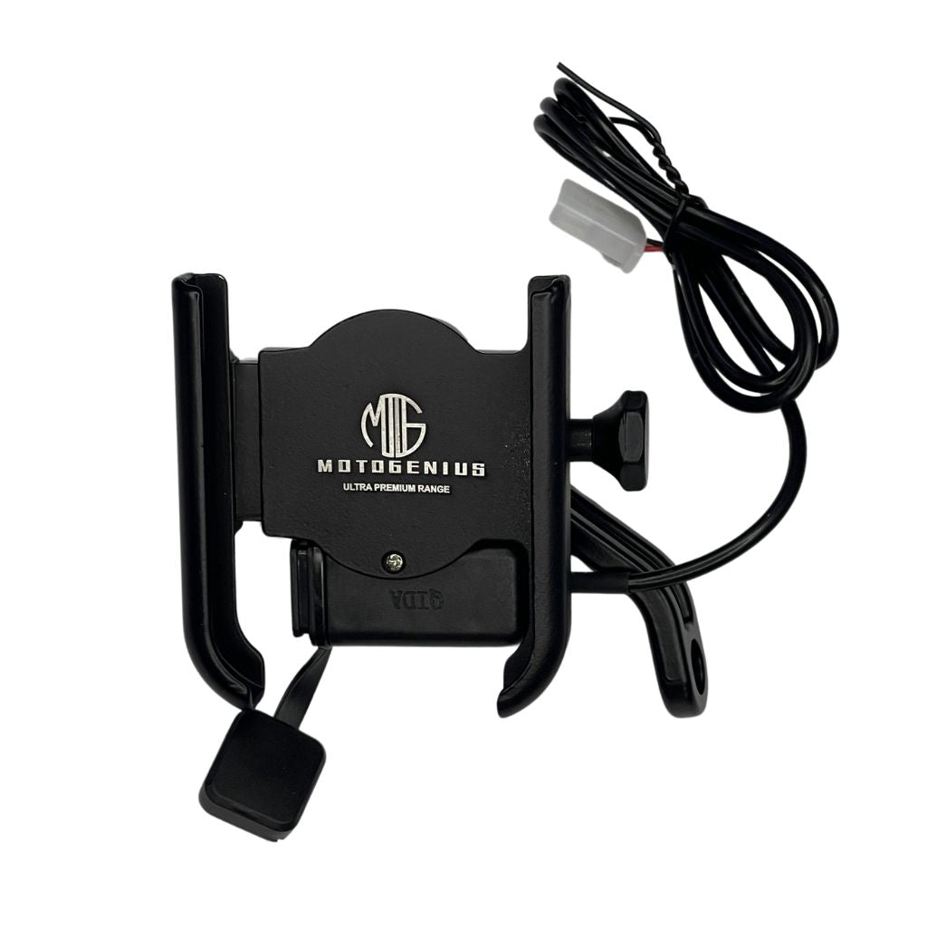 METAL MOBILE HOLDER WITH USB (mirror fitting)