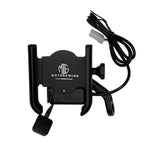 METAL MOBILE HOLDER WITH USB (mirror fitting)