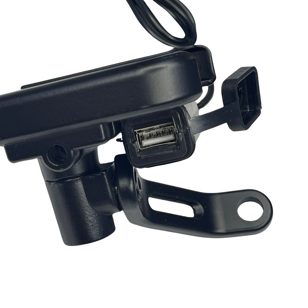 METAL MOBILE HOLDER WITH USB (mirror fitting)