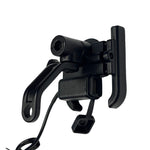 METAL MOBILE HOLDER WITH USB (mirror fitting)