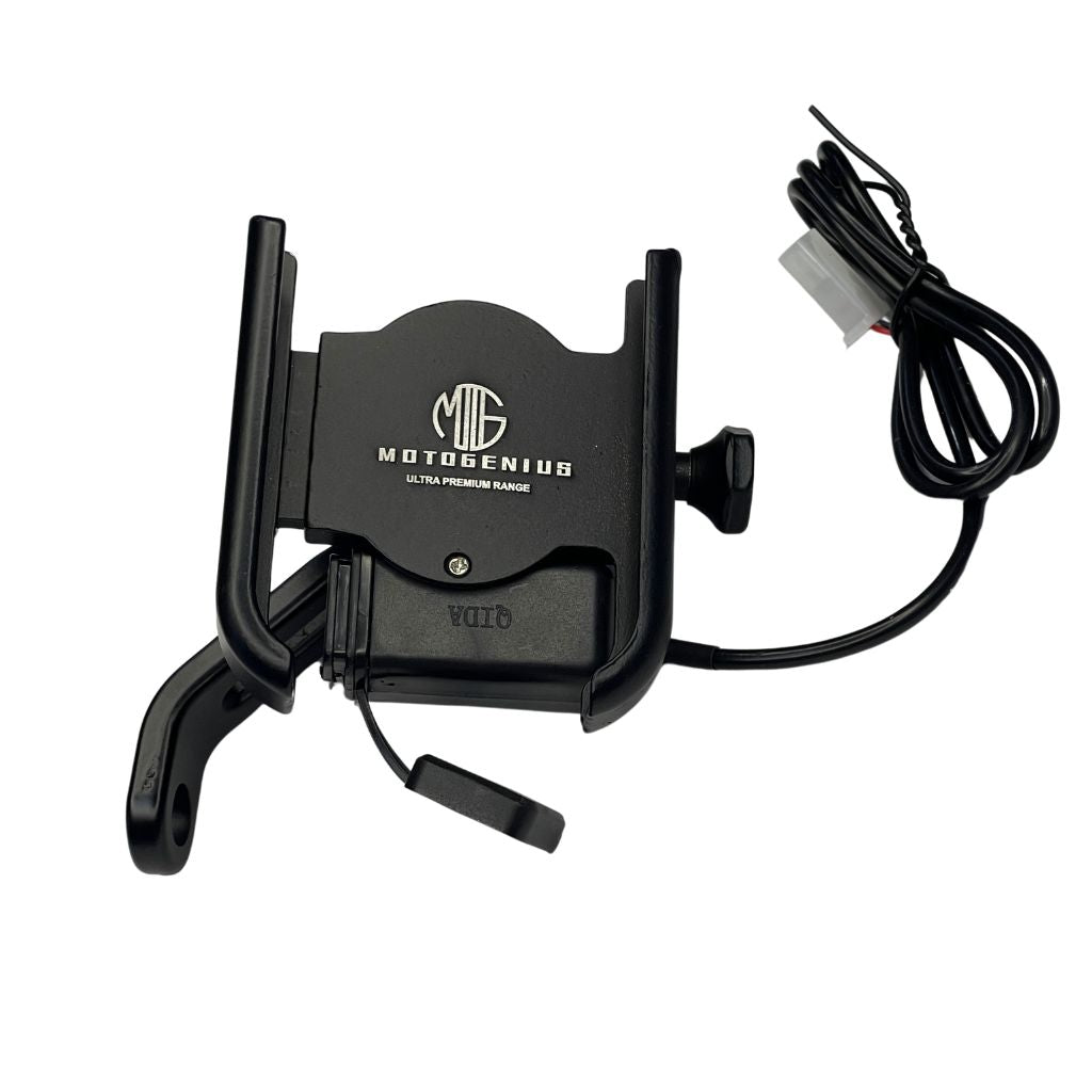 METAL MOBILE HOLDER WITH USB (mirror fitting)