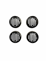 ROYAL ENFIELD BULLET HEADLIGHT GRILL SET BLACK ( WITH CAP )