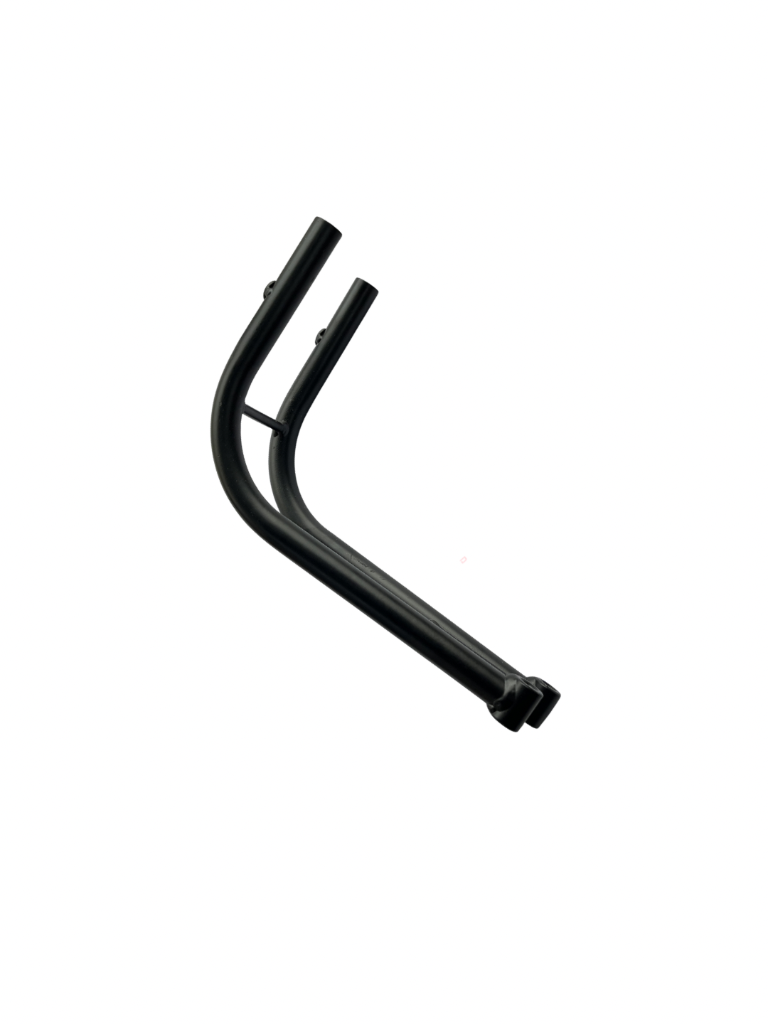 Black metal bracket on a white background