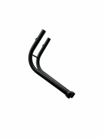 Black metal bracket on a white background