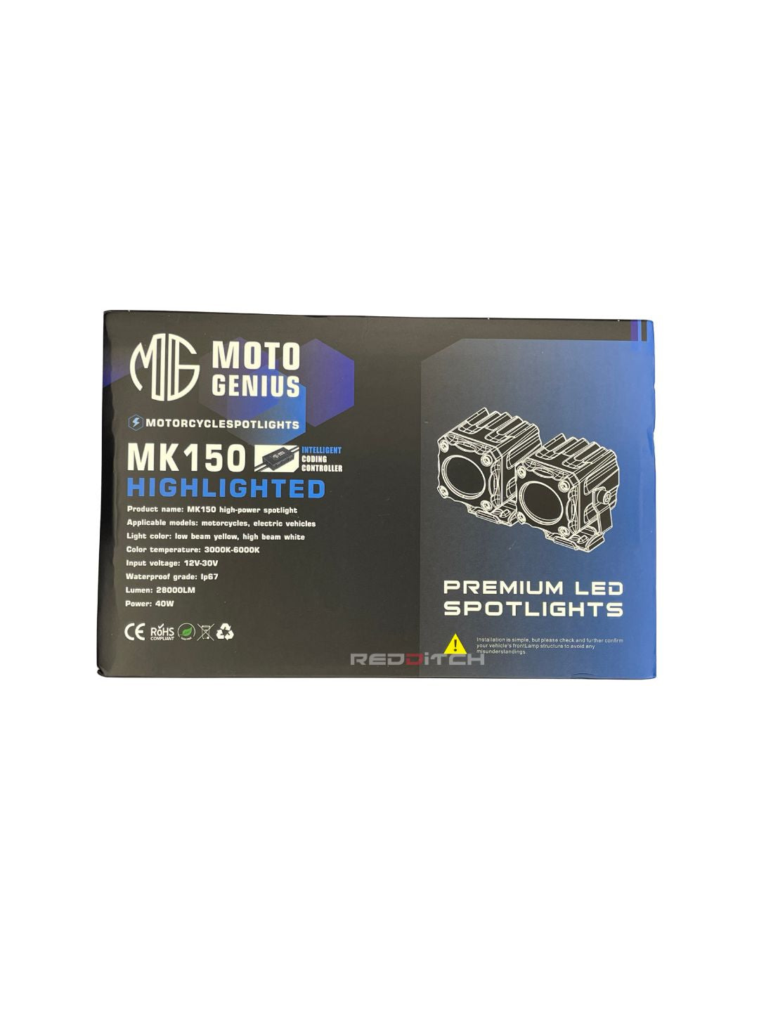 The MOTO GENIUS FOG MK 150 offers powerful illumination for enhanced visibility during night rides and foggy conditions. Compact, durable, and energy-efficient, it’s perfect for all-weather adventures.