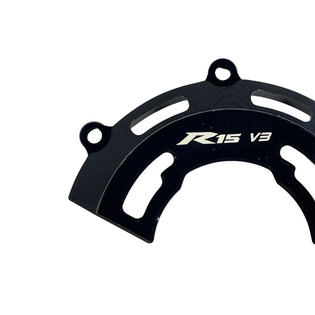 R15 V3 Engine Guard in blue color, offering robust protection for the engine and lower body while adding a stylish touch to your motorcycle.