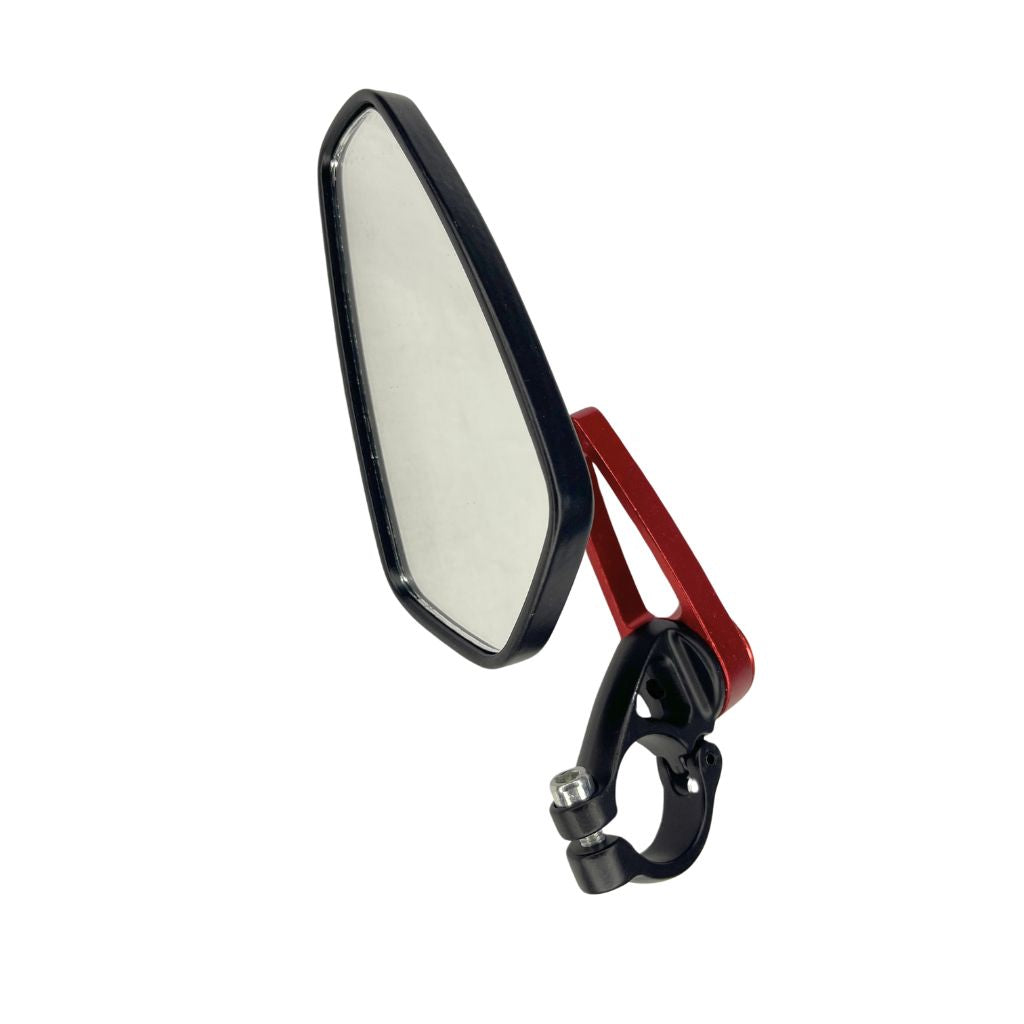 ADJUSTABLE GT MIRROR TRIANGLE BLACK with CNC COLOURED CLAMP