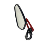 ADJUSTABLE GT MIRROR TRIANGLE BLACK with CNC COLOURED CLAMP