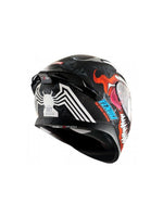 Axor Apex Venom Marvel Edition motorcycle helmet featuring a bold Venom design with premium safety features, aerodynamic structure, and superior comfort for every ride.