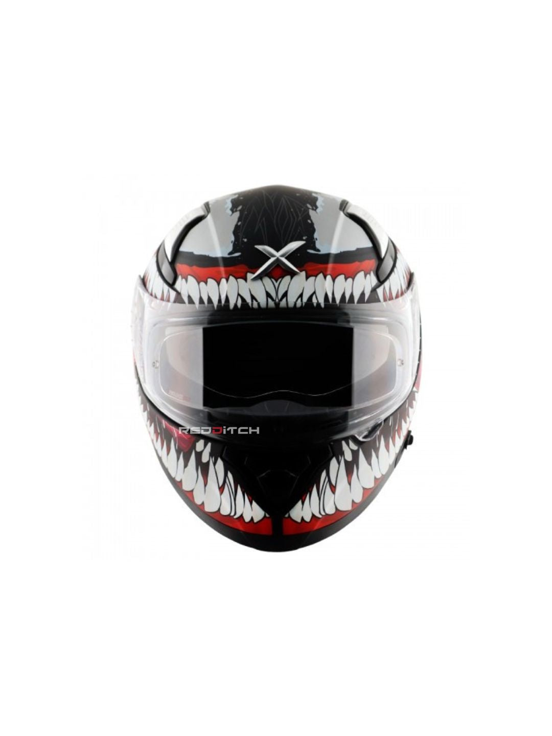Axor Apex Venom Marvel Edition motorcycle helmet featuring a bold Venom design with premium safety features, aerodynamic structure, and superior comfort for every ride.