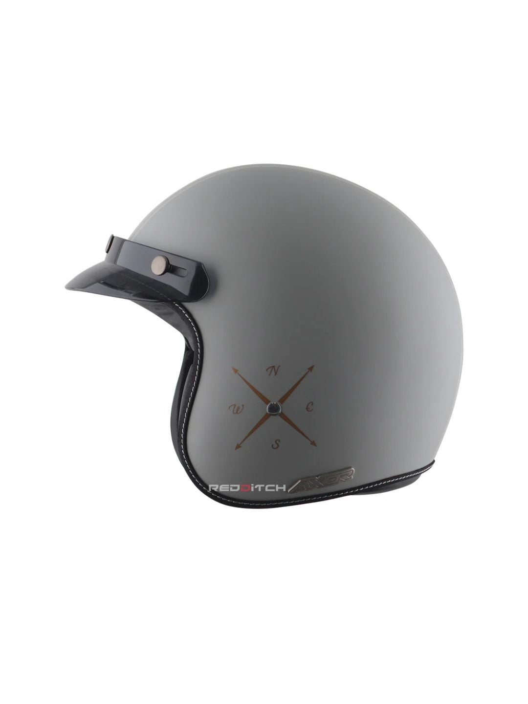 AXOR Retro Jet Open Face Helmet, a stylish and classic open-face helmet offering great comfort and protection, designed with a retro look for urban riders, featuring a lightweight build and excellent ventilation.