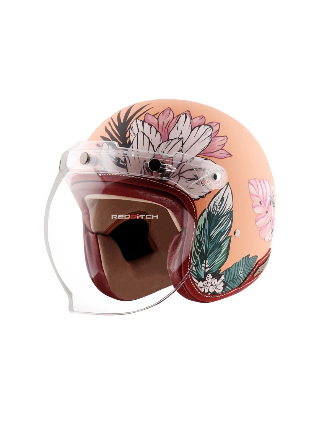 AXOR Retro Jet Open Face Helmet, a stylish and classic open-face helmet offering great comfort and protection, designed with a retro look for urban riders, featuring a lightweight build and excellent ventilation.