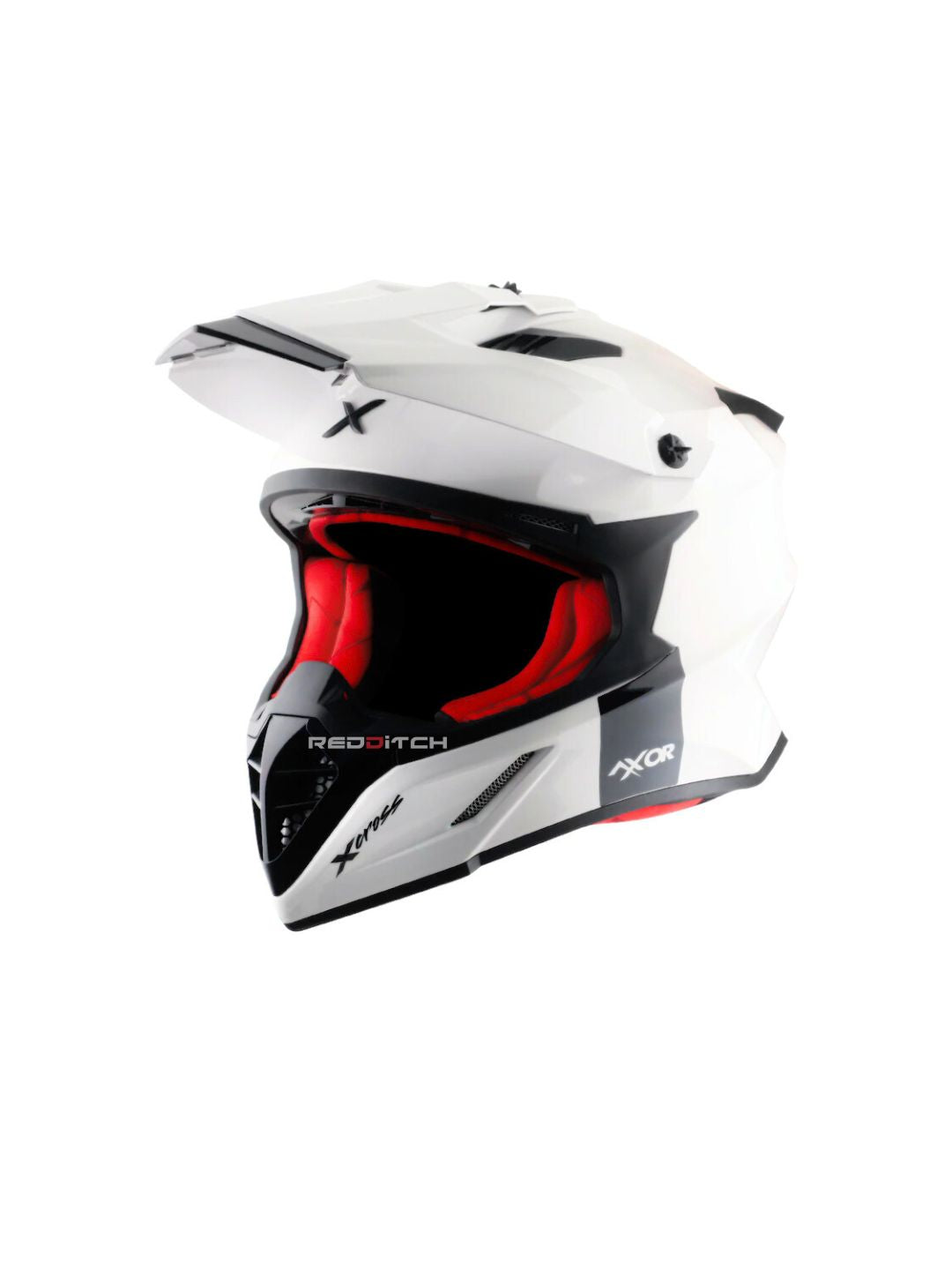 xor X-Cross Single Color Motocross Helmet without Visor, designed for off-road enthusiasts, offering a lightweight, durable shell with advanced safety features and a bold, minimalistic style