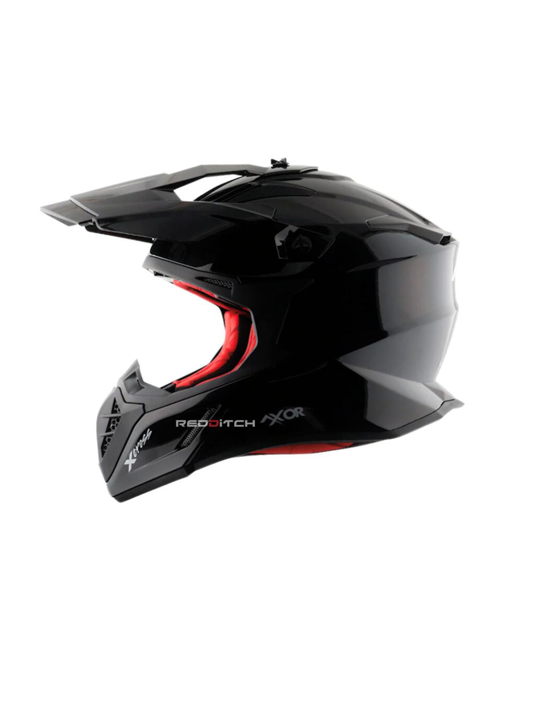 xor X-Cross Single Color Motocross Helmet without Visor, designed for off-road enthusiasts, offering a lightweight, durable shell with advanced safety features and a bold, minimalistic style