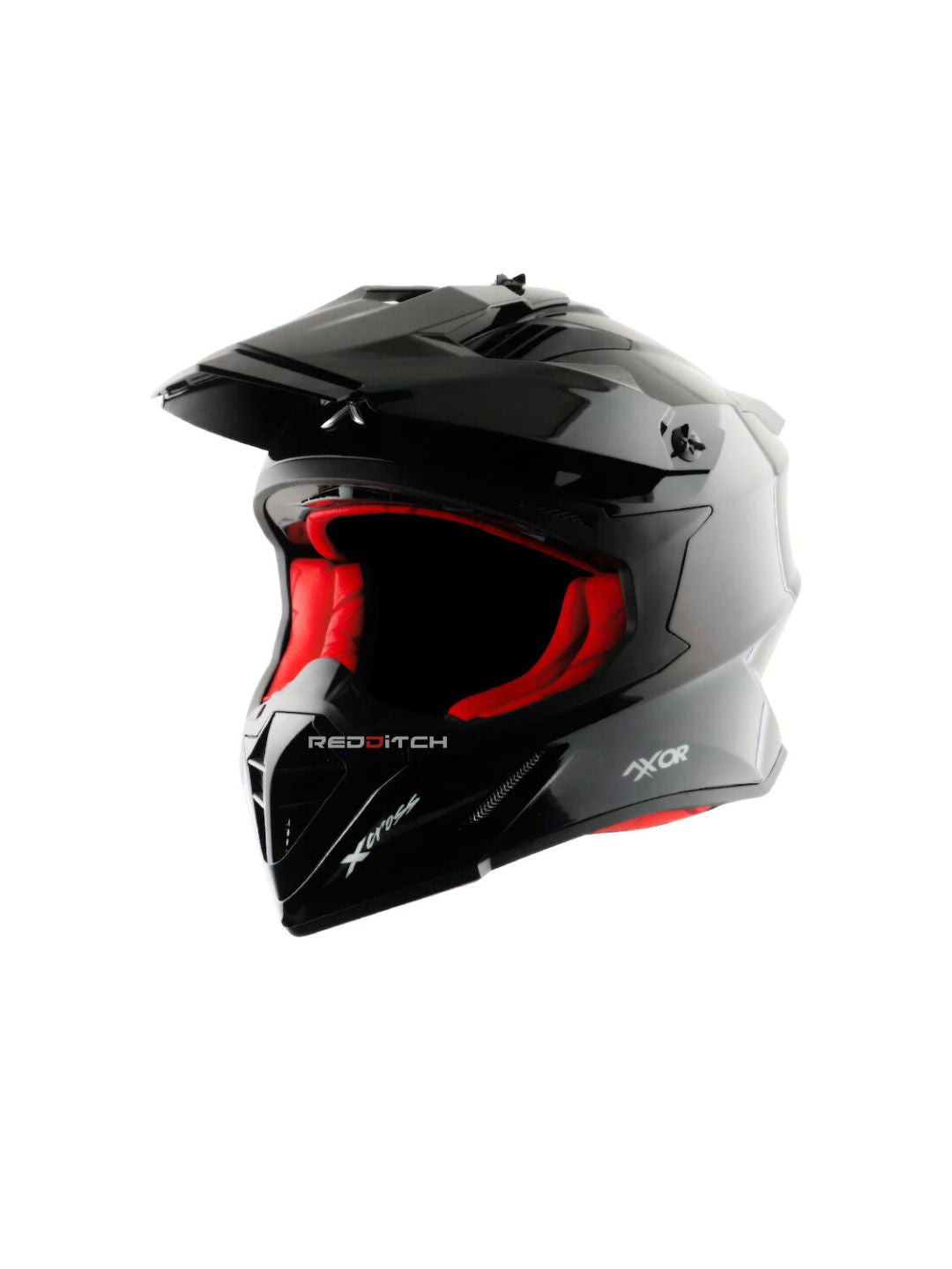 xor X-Cross Single Color Motocross Helmet without Visor, designed for off-road enthusiasts, offering a lightweight, durable shell with advanced safety features and a bold, minimalistic style