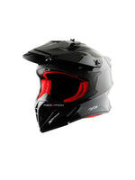 xor X-Cross Single Color Motocross Helmet without Visor, designed for off-road enthusiasts, offering a lightweight, durable shell with advanced safety features and a bold, minimalistic style