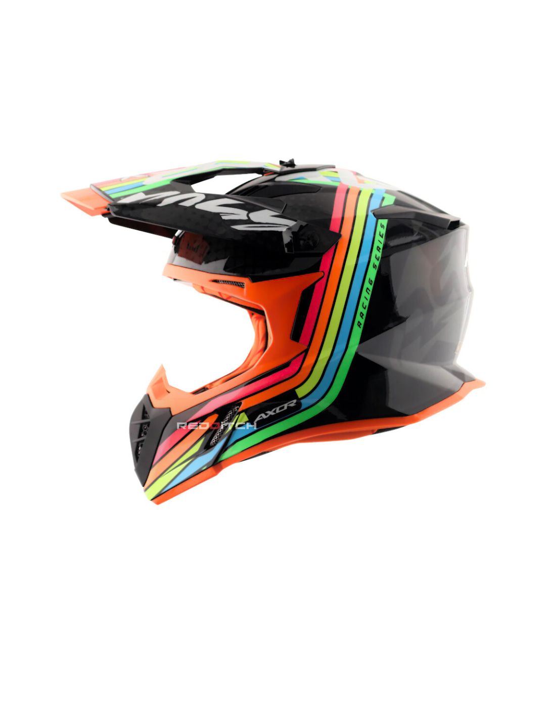 Axor X-Cross X2, a high-performance motocross helmet designed for off-road riders, featuring a lightweight, durable shell, superior ventilation, and enhanced safety features for maximum protection and comfort.