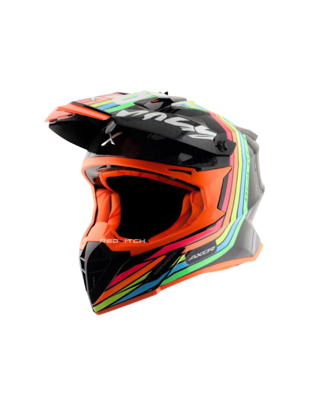 Axor X-Cross X2, a high-performance motocross helmet designed for off-road riders, featuring a lightweight, durable shell, superior ventilation, and enhanced safety features for maximum protection and comfort.