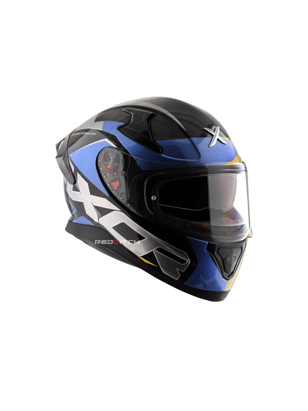 Axor Apex Chrometech Motorcycle Helmet with a striking chrome finish, advanced safety features, and aerodynamic design for enhanced protection and style