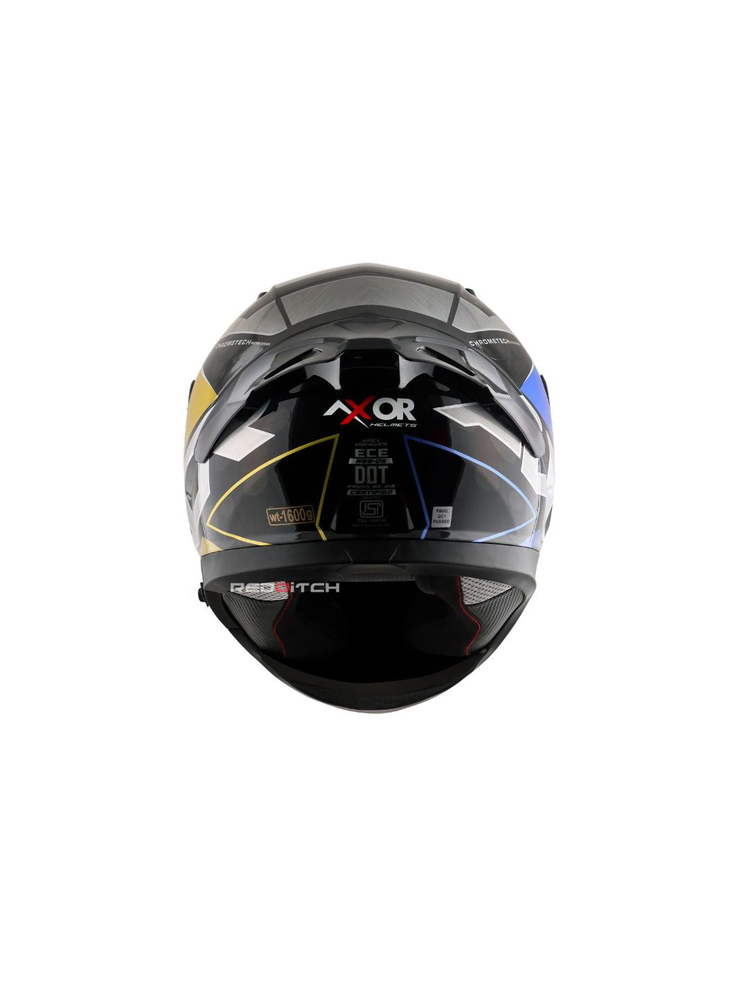 Axor Apex Chrometech Motorcycle Helmet with a striking chrome finish, advanced safety features, and aerodynamic design for enhanced protection and style