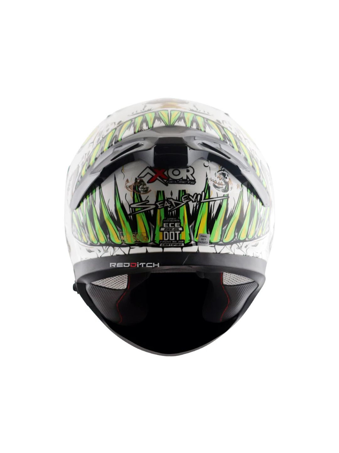 Axor Apex SeaDevil, a high-performance motorcycle helmet featuring a bold, ocean-inspired design, advanced safety features, and excellent ventilation, providing superior protection and style for riders.