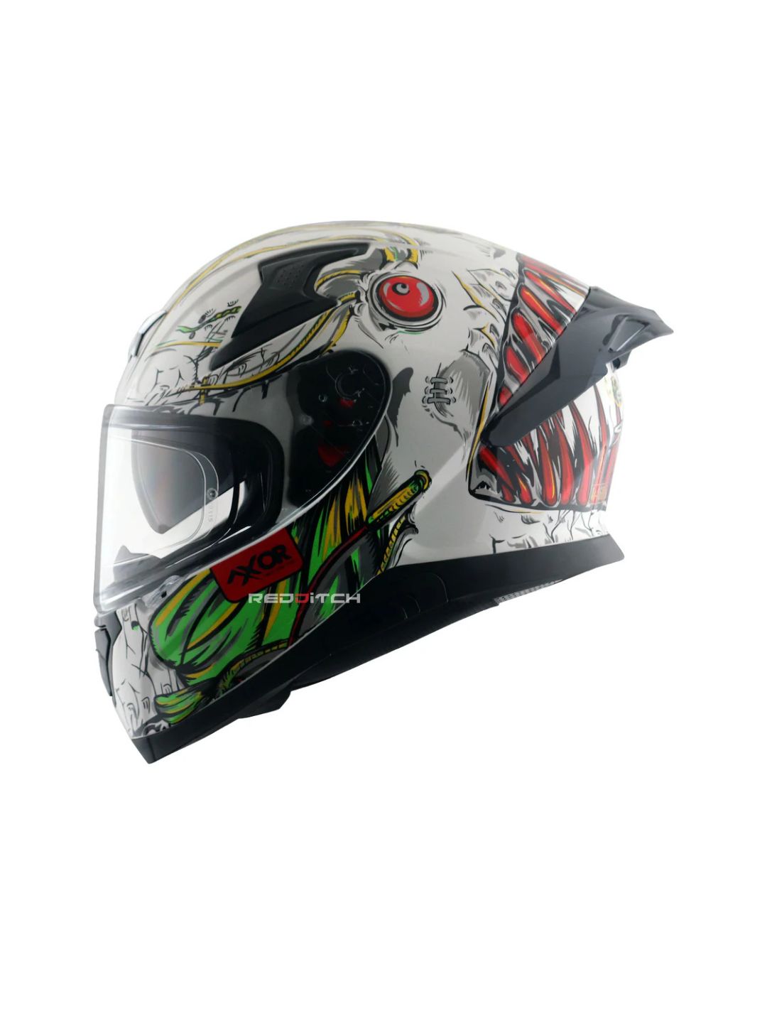 Axor Apex SeaDevil, a high-performance motorcycle helmet featuring a bold, ocean-inspired design, advanced safety features, and excellent ventilation, providing superior protection and style for riders.