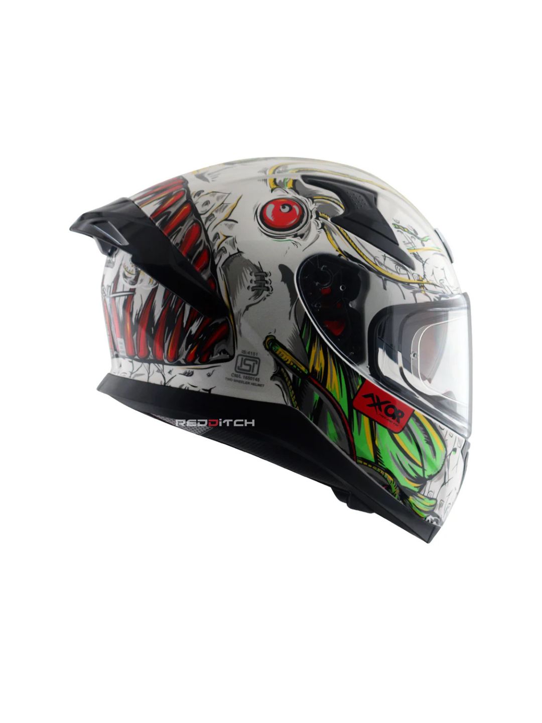 Axor Apex SeaDevil, a high-performance motorcycle helmet featuring a bold, ocean-inspired design, advanced safety features, and excellent ventilation, providing superior protection and style for riders.