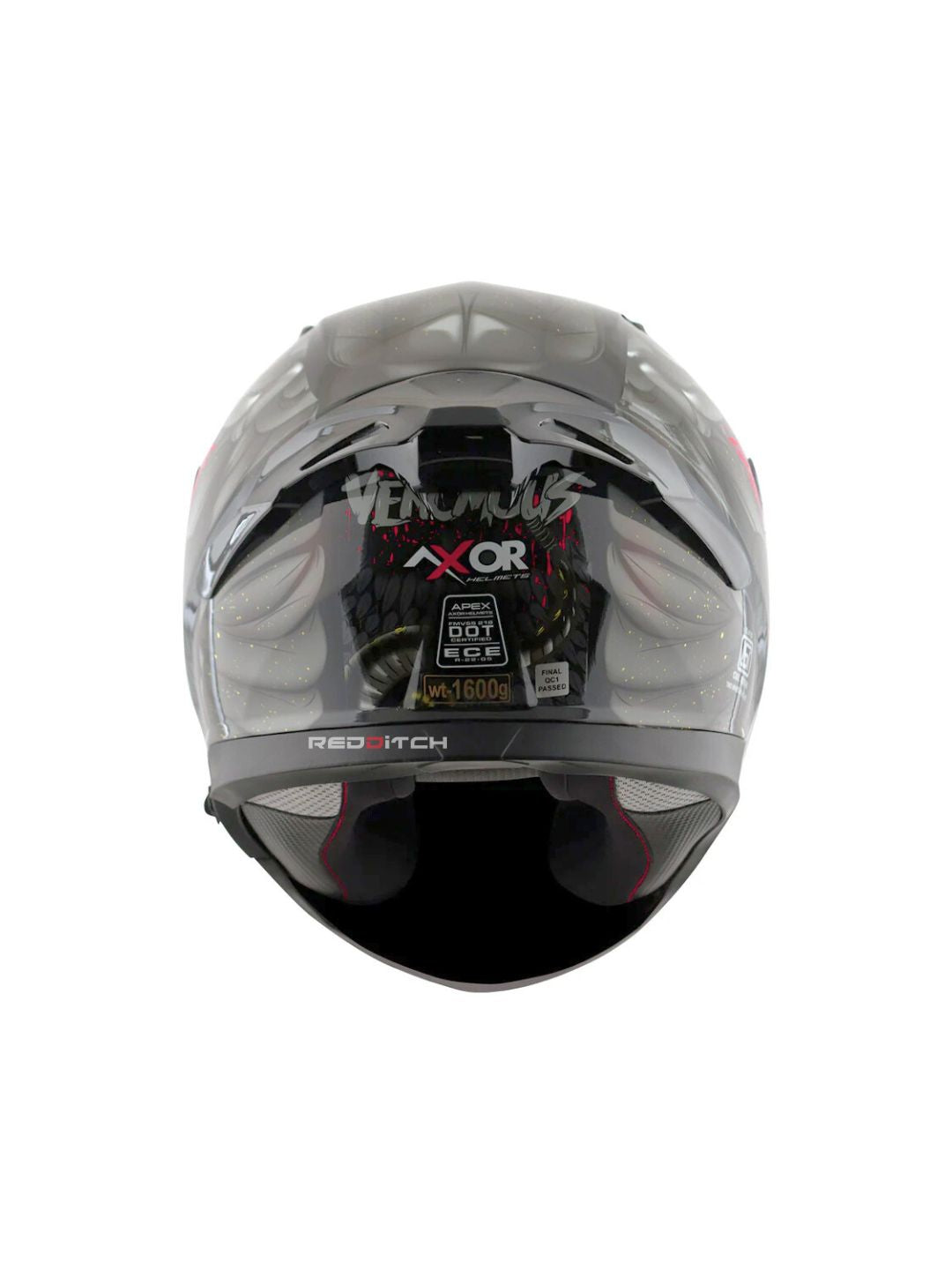 Axor Apex Venomous, a premium motorcycle helmet with a striking venom-inspired design, advanced safety features, and an aerodynamic build for optimal protection and style