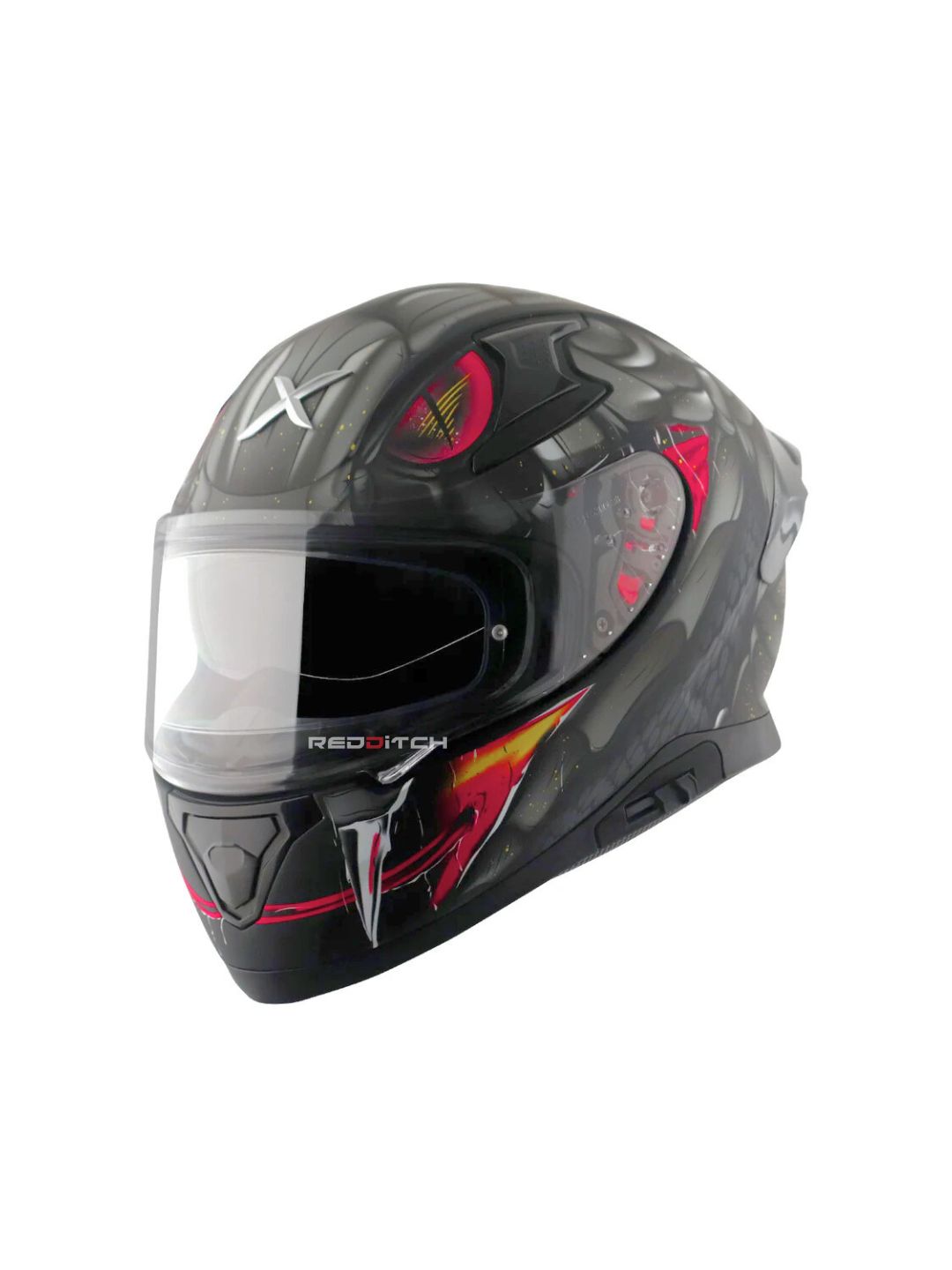 Axor Apex Venomous, a premium motorcycle helmet with a striking venom-inspired design, advanced safety features, and an aerodynamic build for optimal protection and style