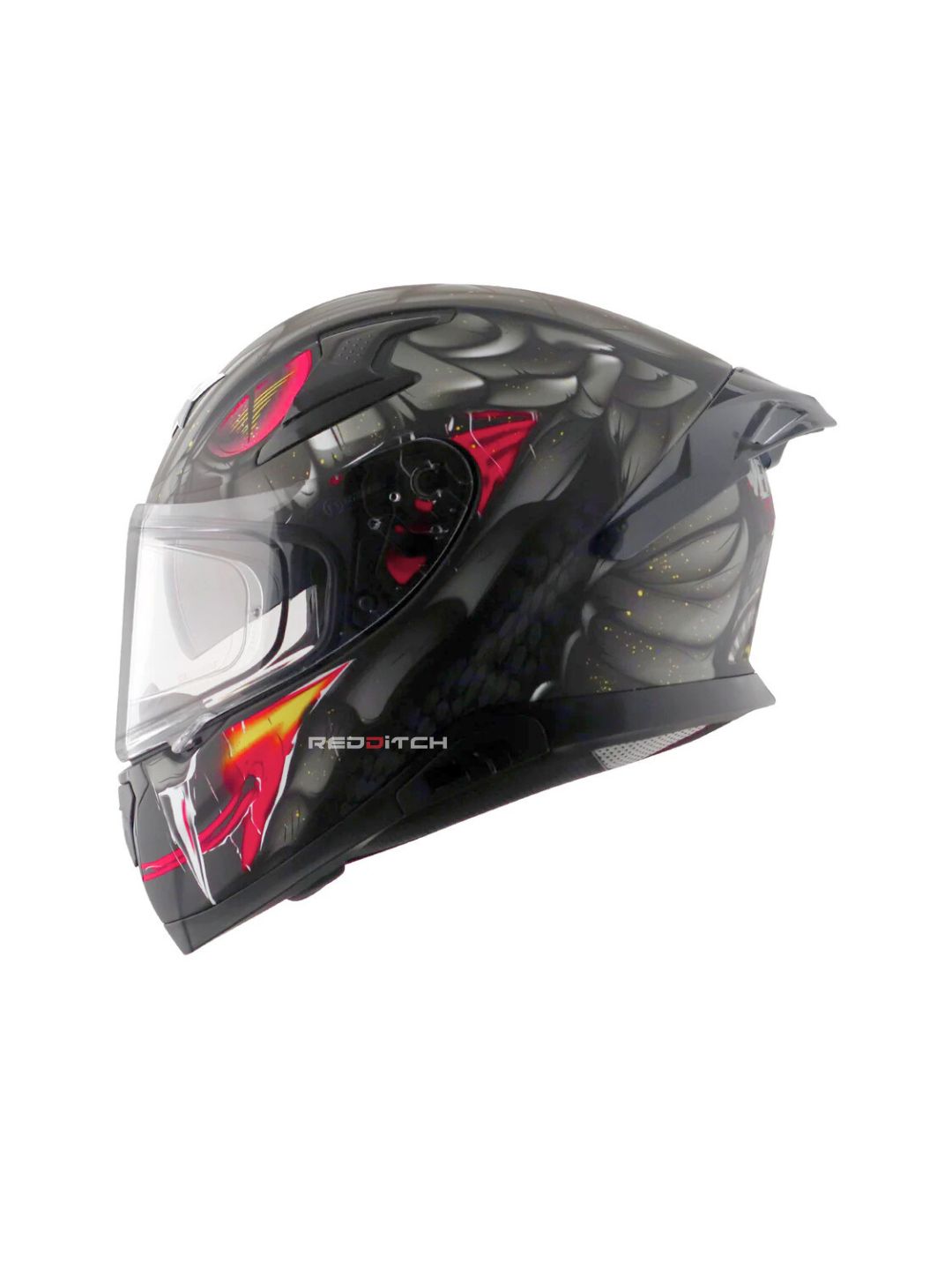 Axor Apex Venomous, a premium motorcycle helmet with a striking venom-inspired design, advanced safety features, and an aerodynamic build for optimal protection and style
