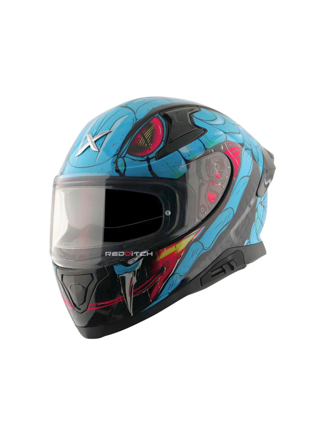 Axor Apex Venomous, a premium motorcycle helmet with a striking venom-inspired design, advanced safety features, and an aerodynamic build for optimal protection and style