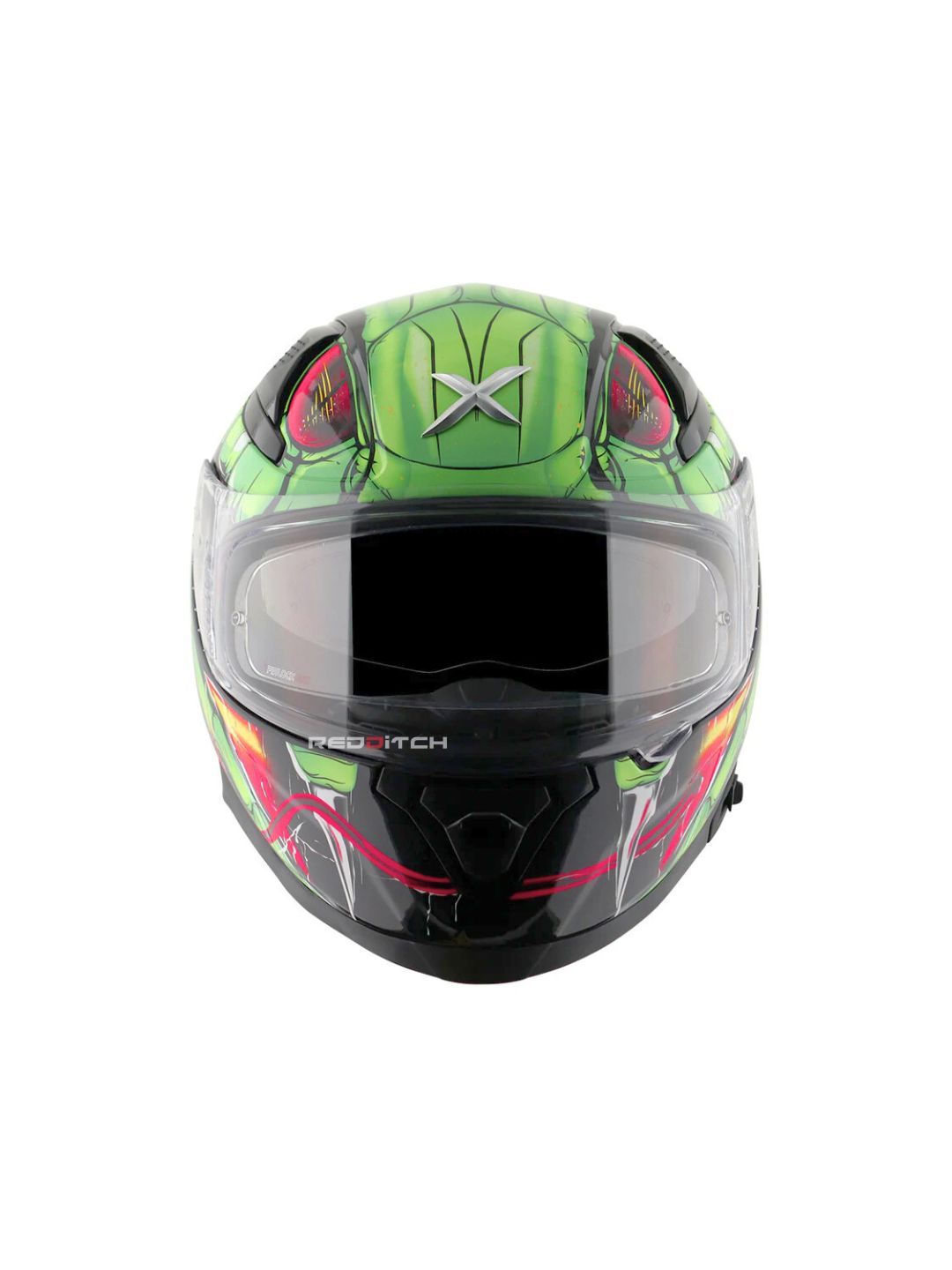 Axor Apex Venomous, a premium motorcycle helmet with a striking venom-inspired design, advanced safety features, and an aerodynamic build for optimal protection and style