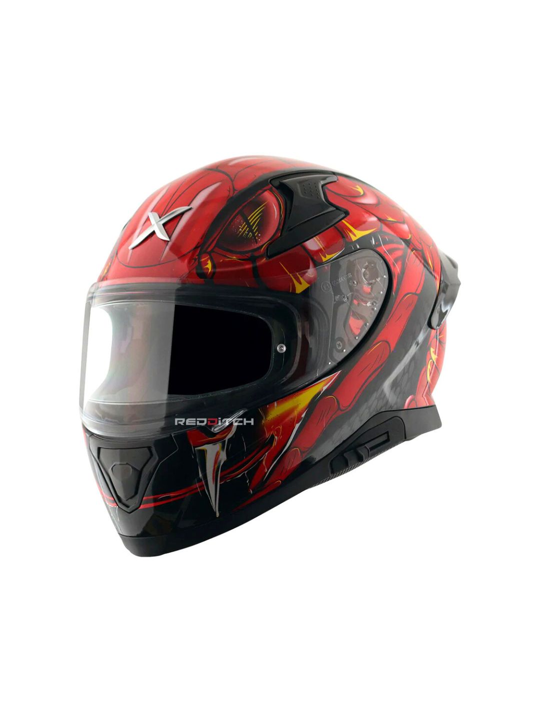 Axor Apex Venomous, a premium motorcycle helmet with a striking venom-inspired design, advanced safety features, and an aerodynamic build for optimal protection and style
