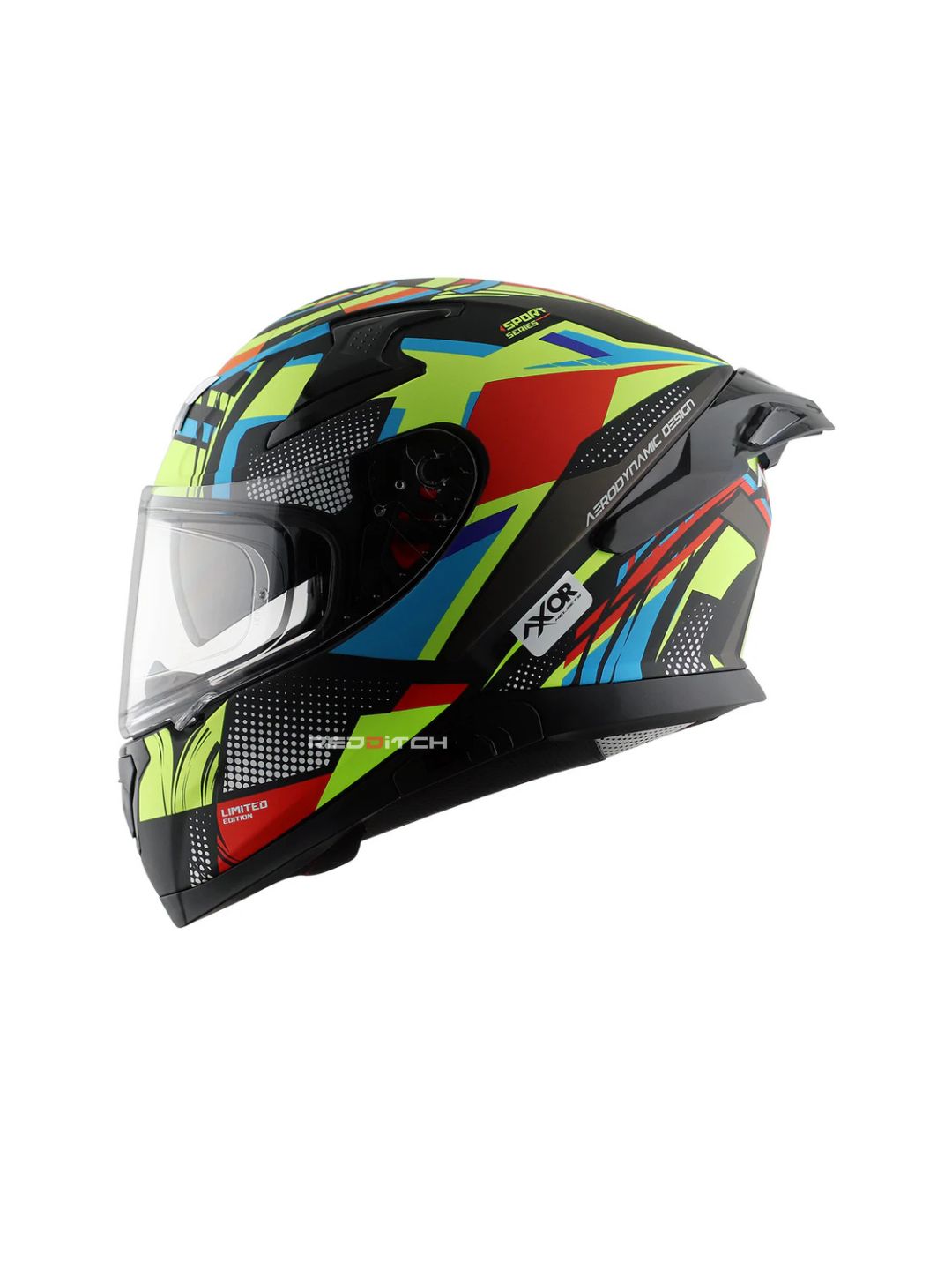 Axor Apex Vivid, a motorcycle helmet featuring a vibrant, eye-catching design with advanced safety features and superior comfort, perfect for riders who seek protection and bold style.