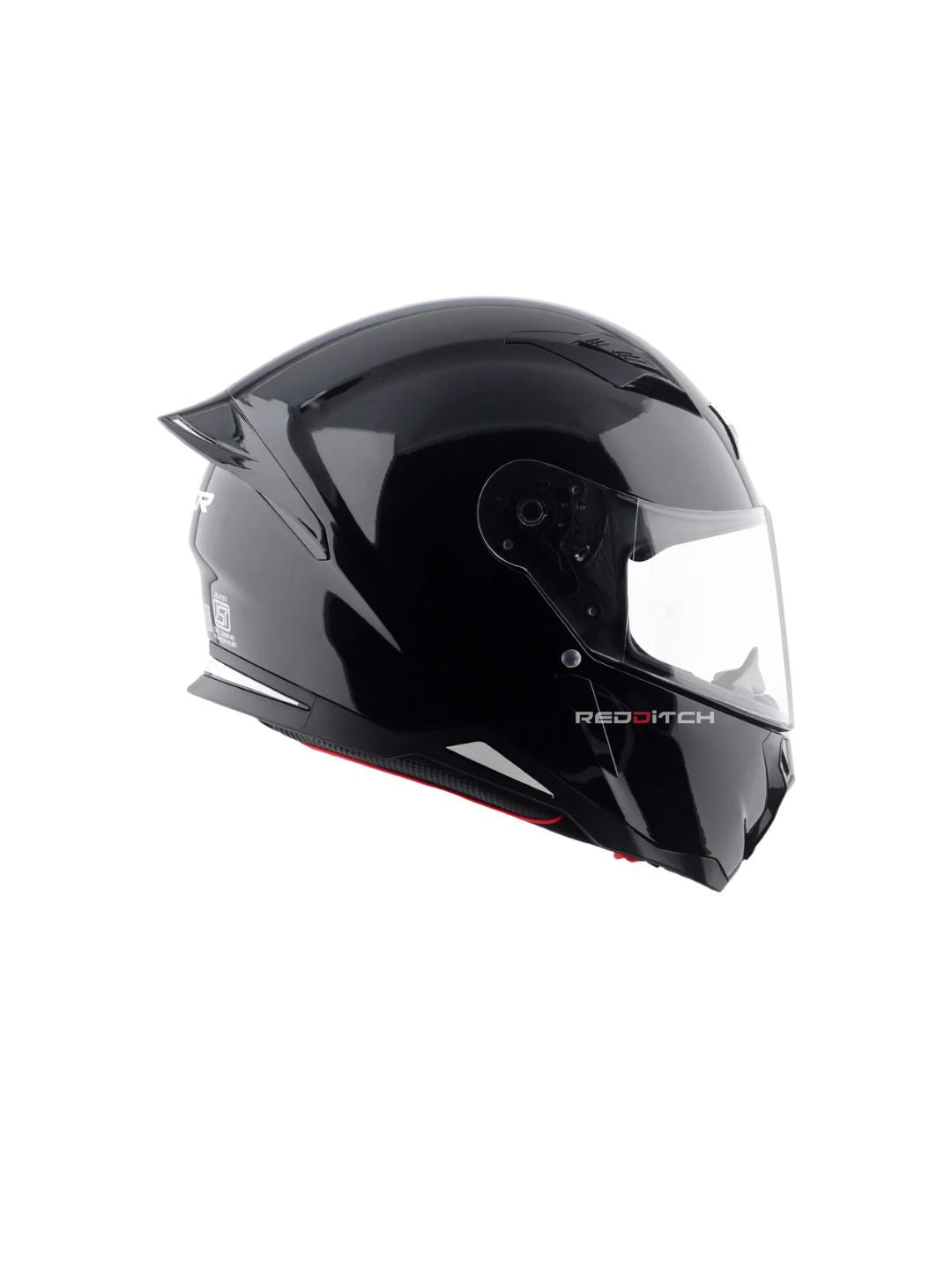 Axor Hunter Glossy Black Motorcycle Helmet with sleek finish, superior protection, and aerodynamic design, offering optimal safety and style for riders