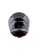 Axor Hunter Glossy Black Motorcycle Helmet with sleek finish, superior protection, and aerodynamic design, offering optimal safety and style for riders